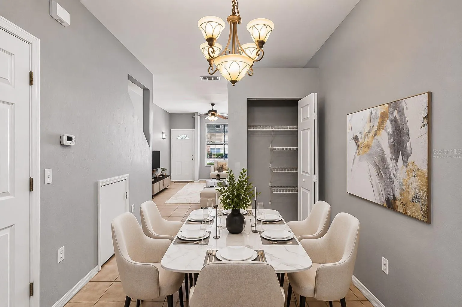 Dining room - virtually staged