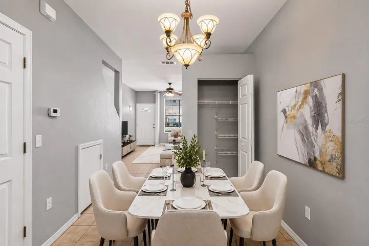 Dining room - virtually staged