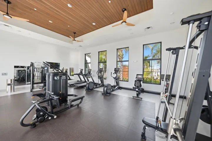 The fitness center.
