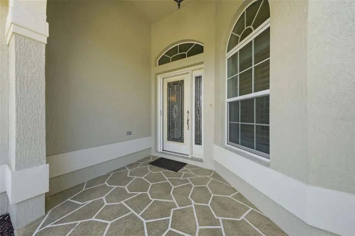 Covered porch at entry