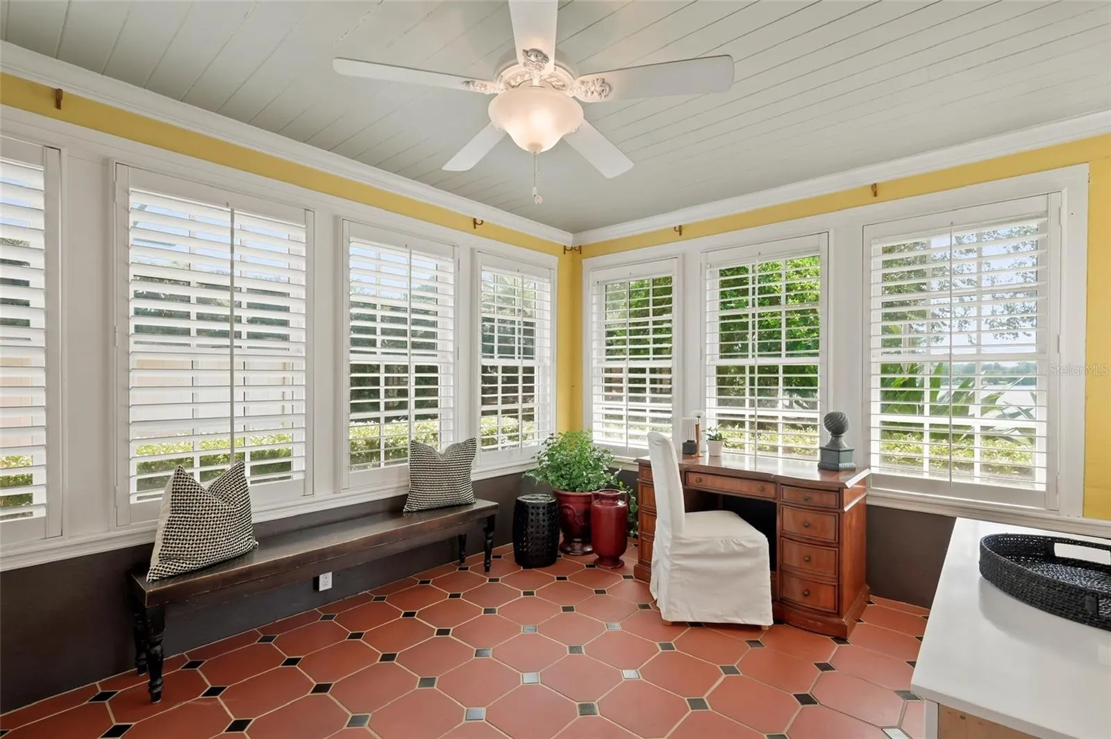Light-Filled Office / Music Room/Sunroom off the Formal Living Space
