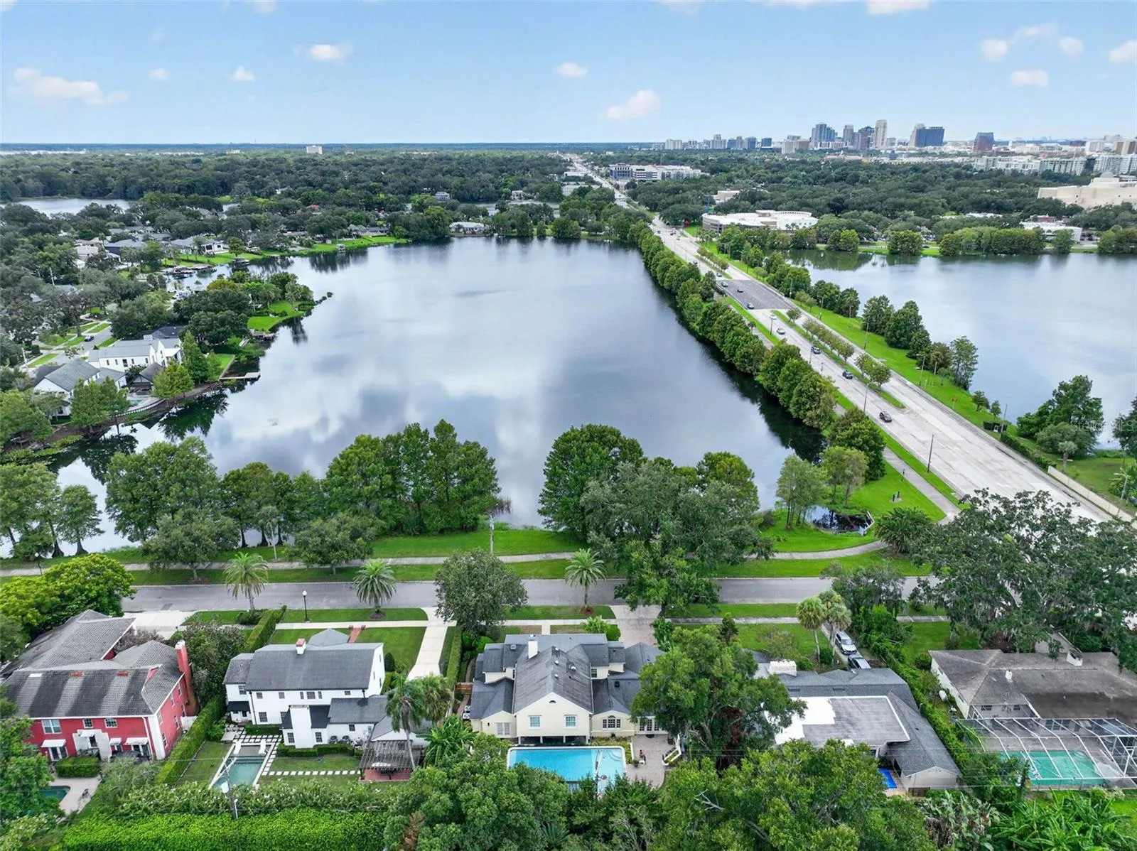 Aerial View – Lake Estelle with Downtown Orlando Beyond