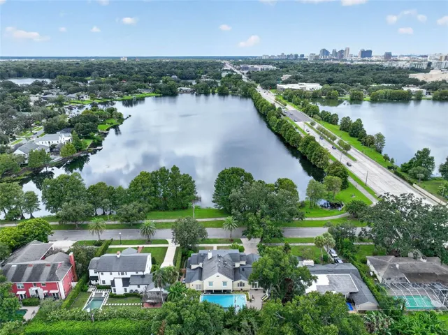 Aerial View – Lake Estelle with Downtown Orlando Beyond