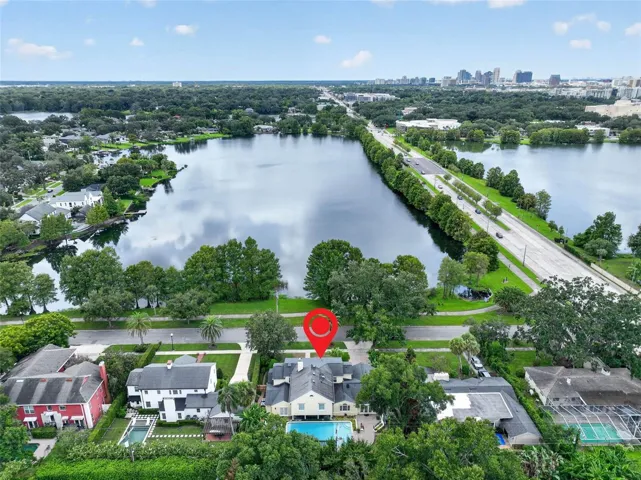 Aerial View – Residence Positioned Across from Lake Estelle