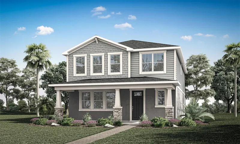 Meridian Parks - Talquin Floorplan - Craftsman Elevation - Architect's Rendering