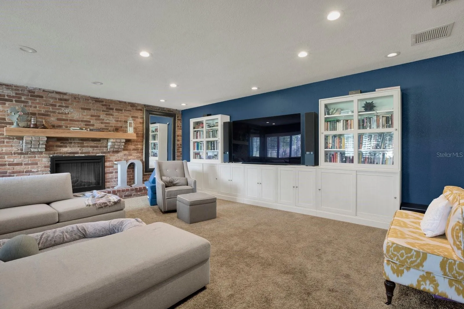 Media/bonus room offers a cozy second gathering space.