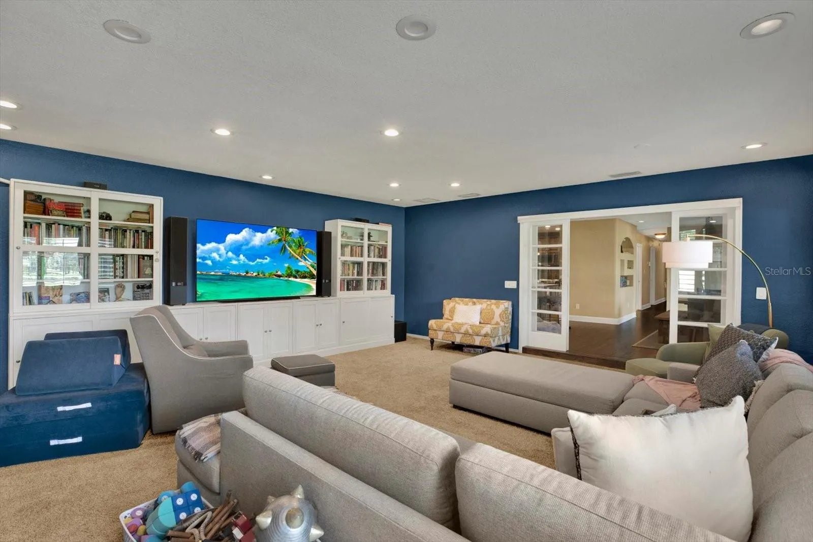 Media/bonus room offers a cozy second gathering space.