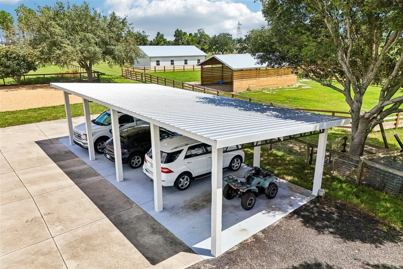 Pole Barn Carport for 4 Vehicles