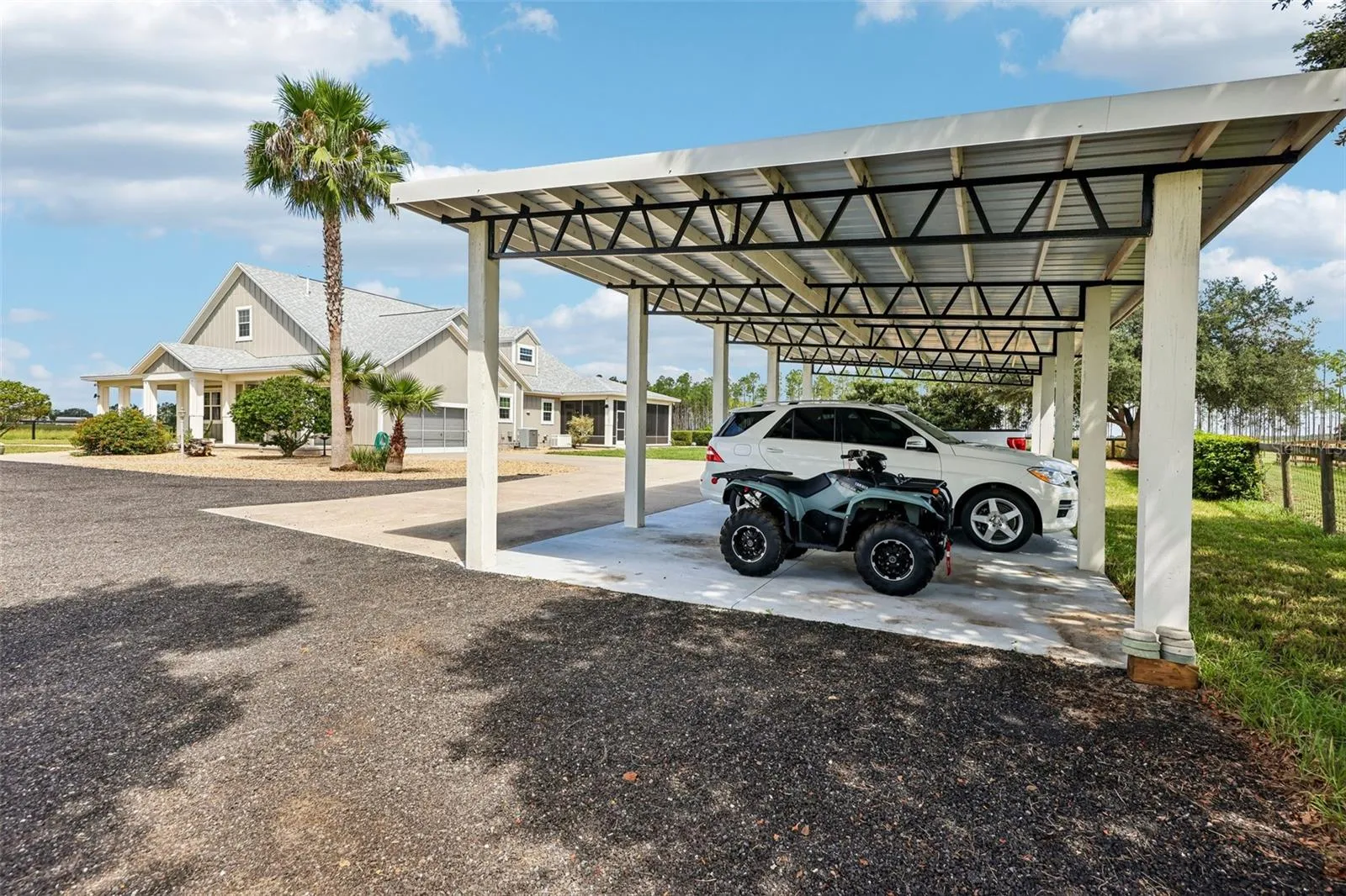 Pole Barn Carport for 4 Vehicles