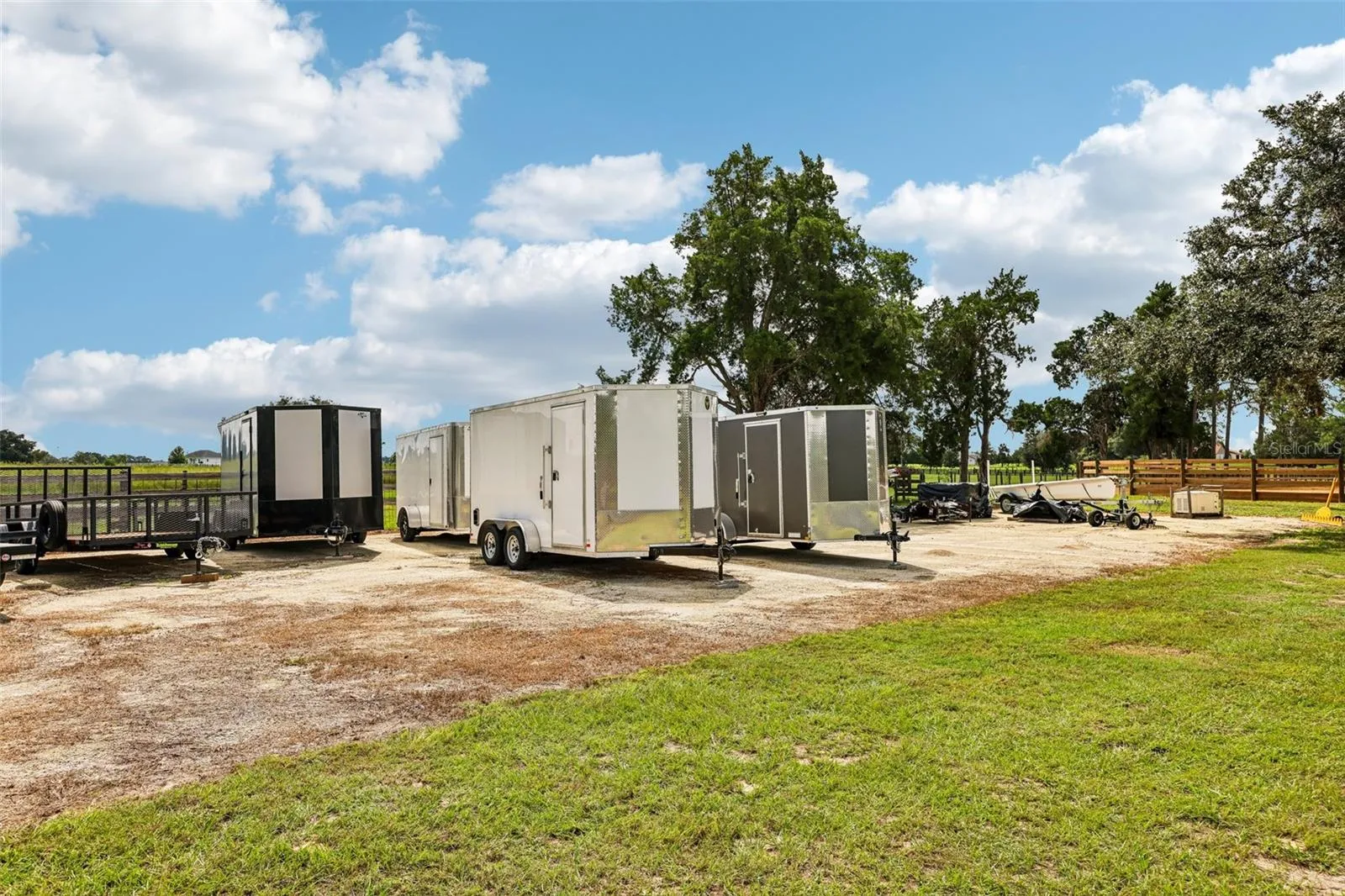 Limestone parking area provides additional space for boats, trailers, RVs, and other recreational vehicles.
