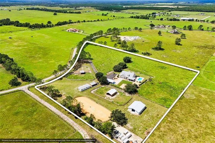 Aerial Photo with Property Lines