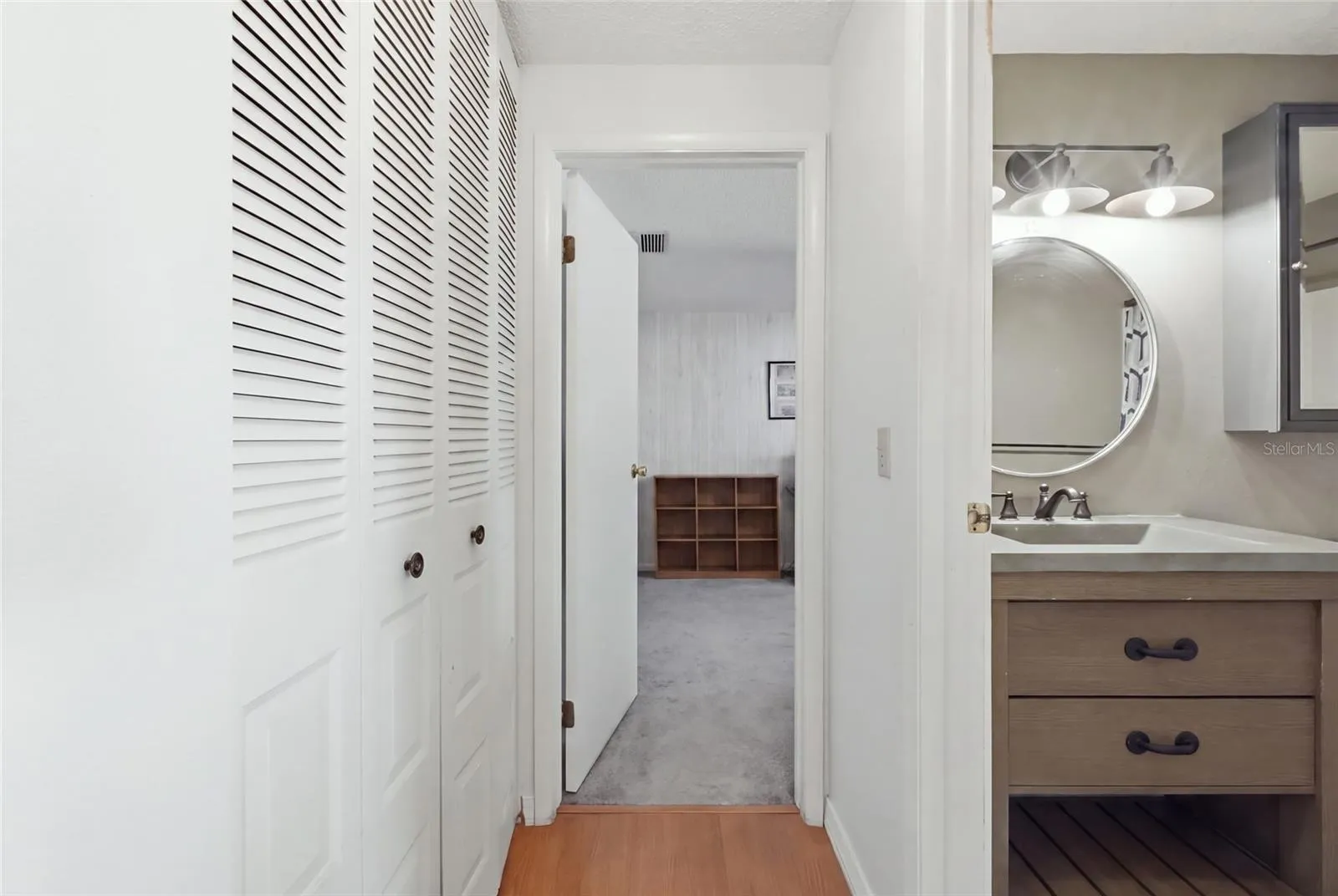 hall to guest bed and bath