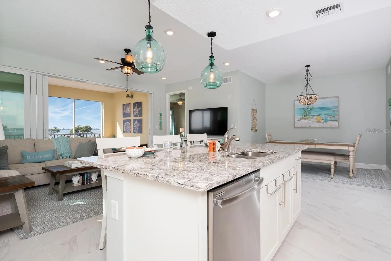 open floorpan with dining area