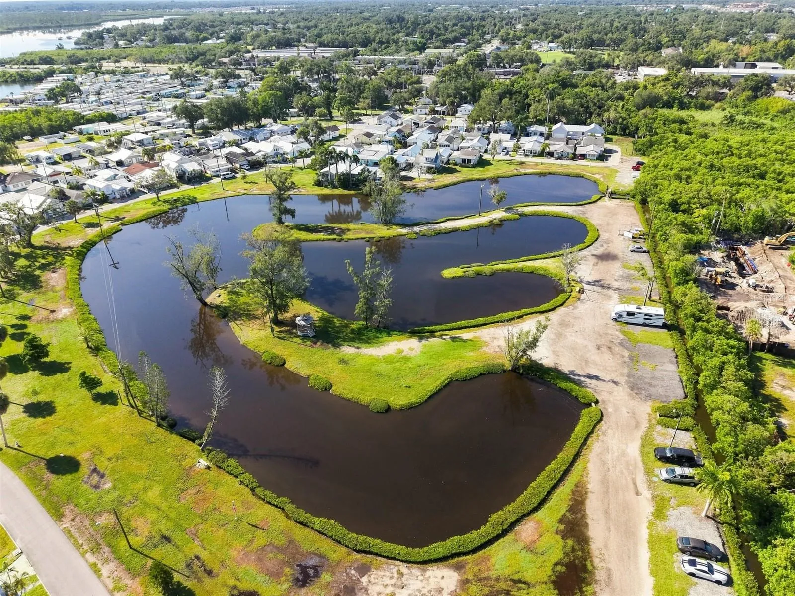 Lagoon Area With RV Parking.