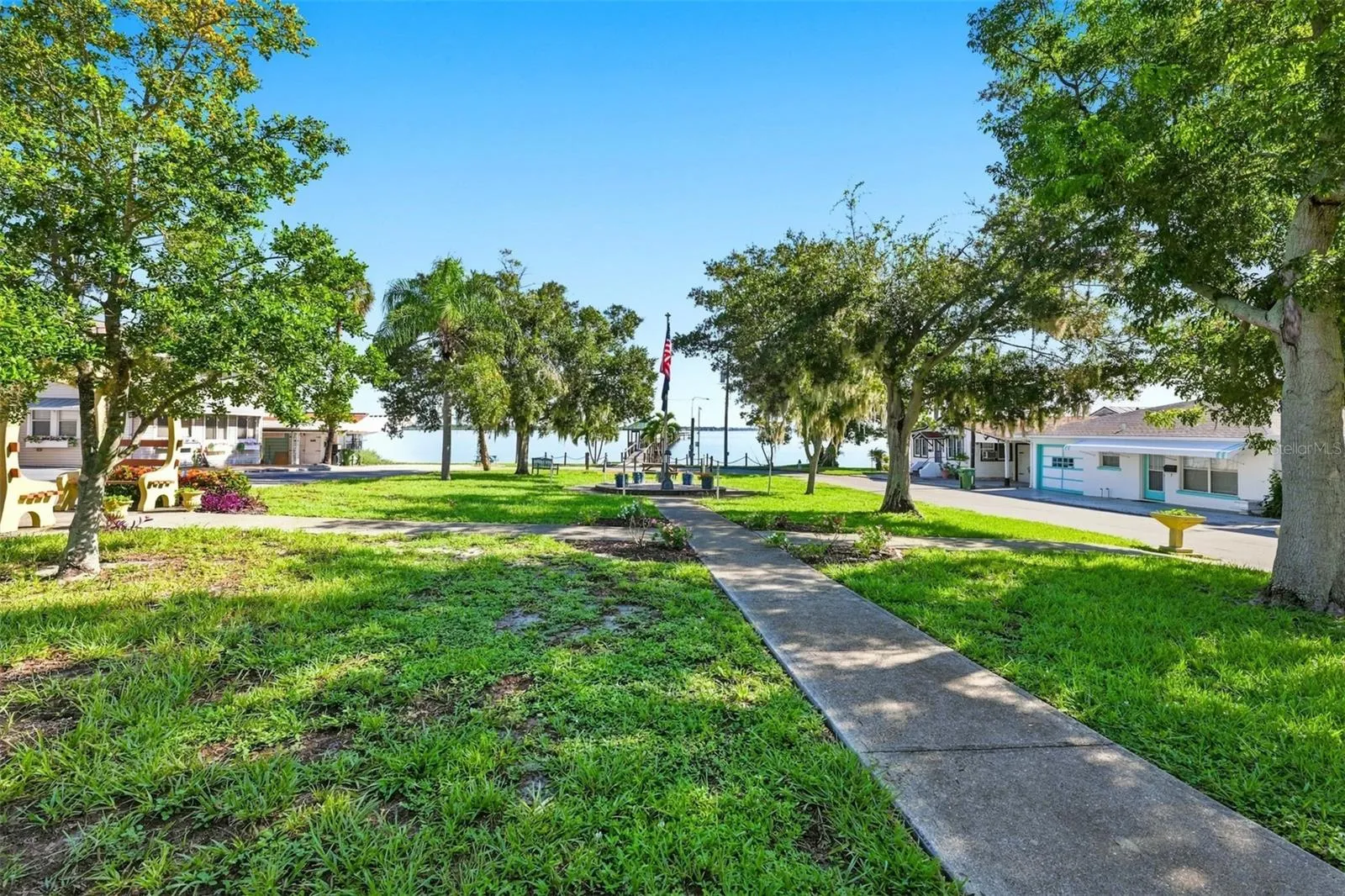 Park Setting With Water Views.