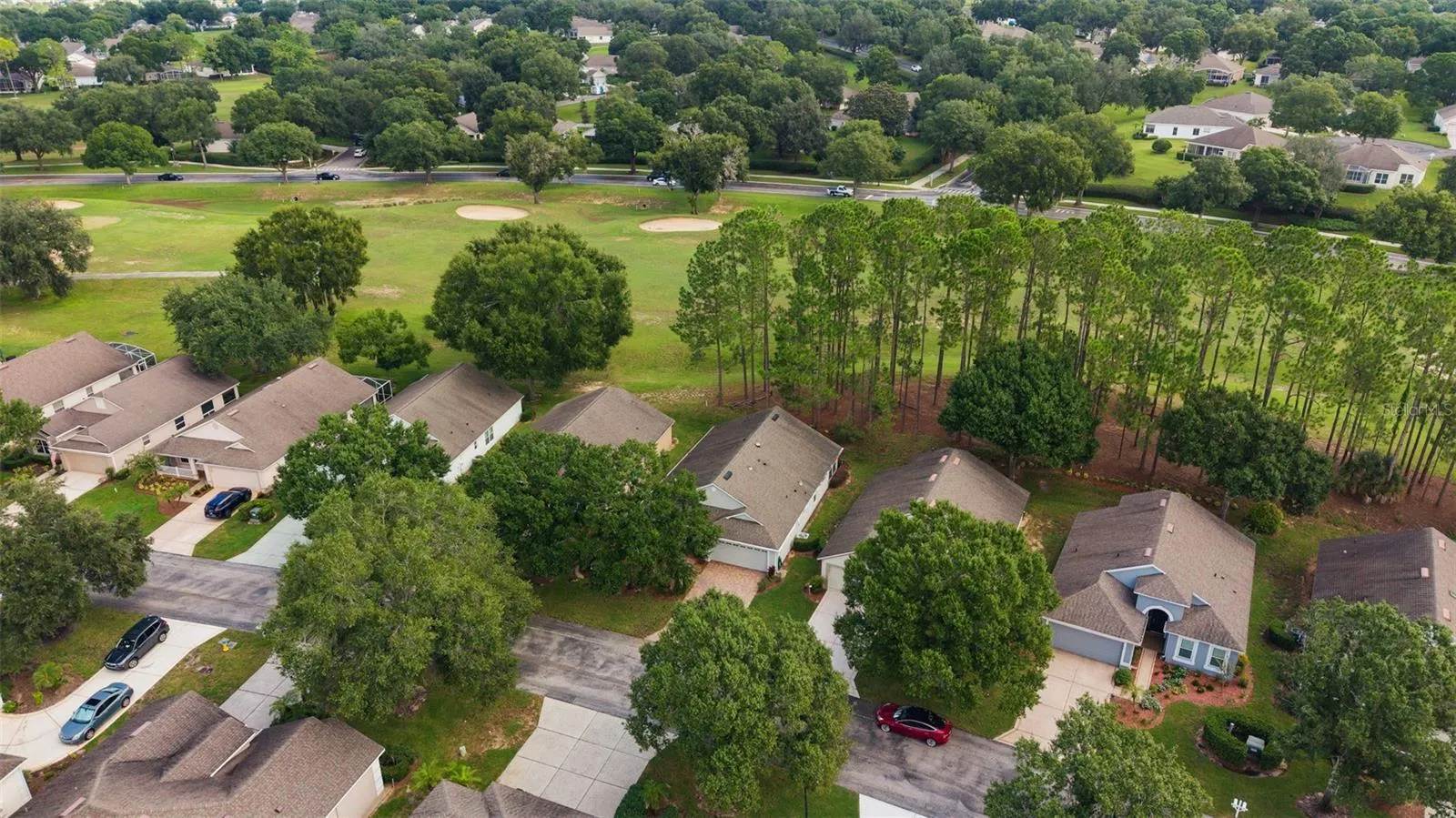 Home overlooks the 9th hole at the Kings Ridge Championship golf course.