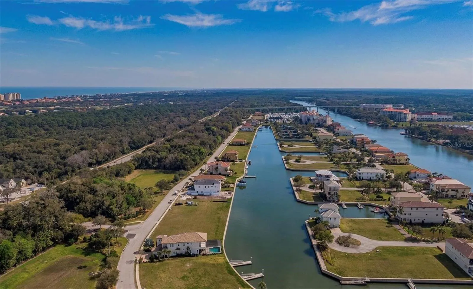 AERIAL VIEW TOWARD THE INTRACOASTAL WATERWAY AND ATLANTIC COAST