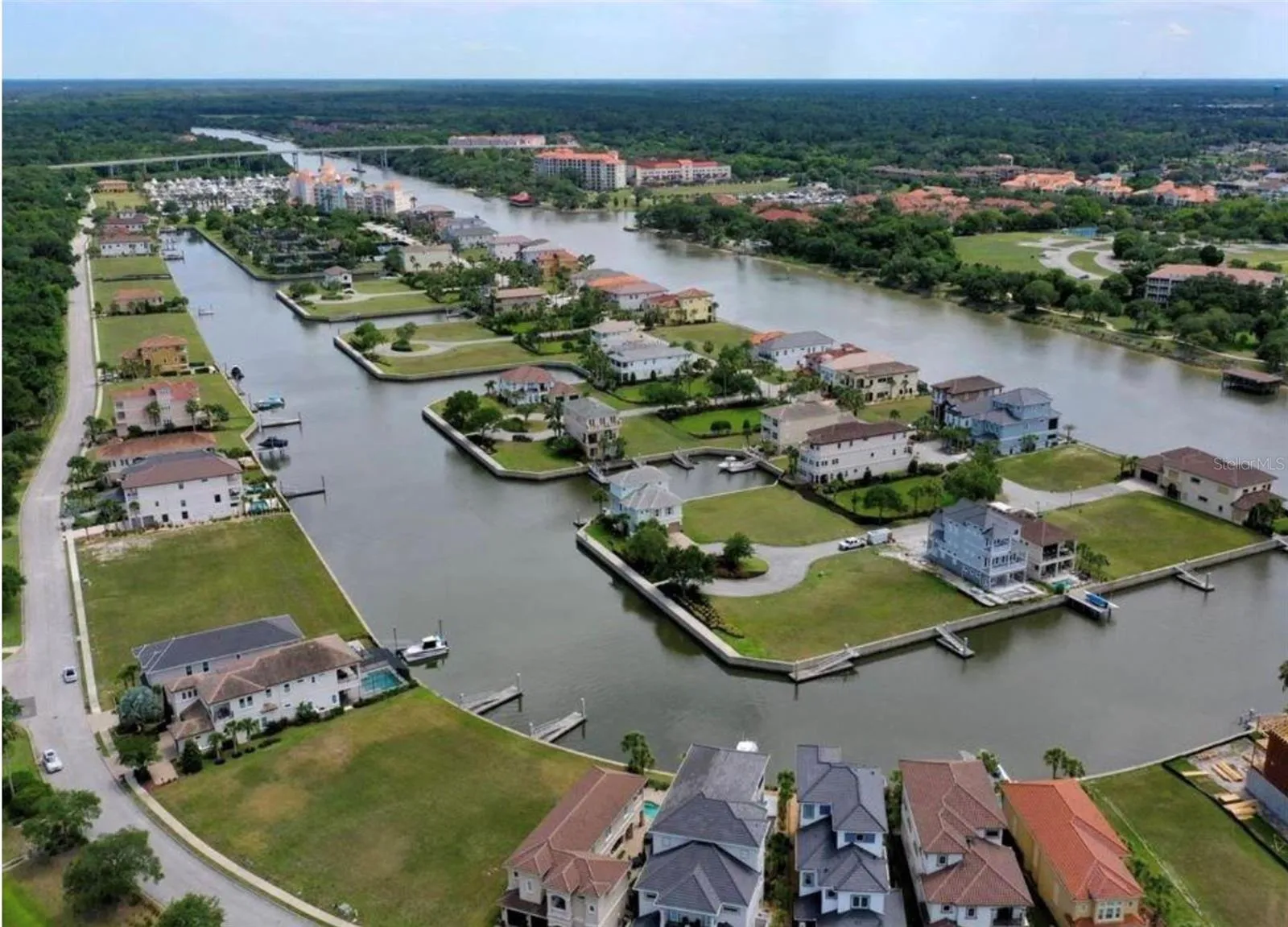 AERIAL VIEW OF YACHT HARBOR VILLAGE WATERFRONT COMMUNITY