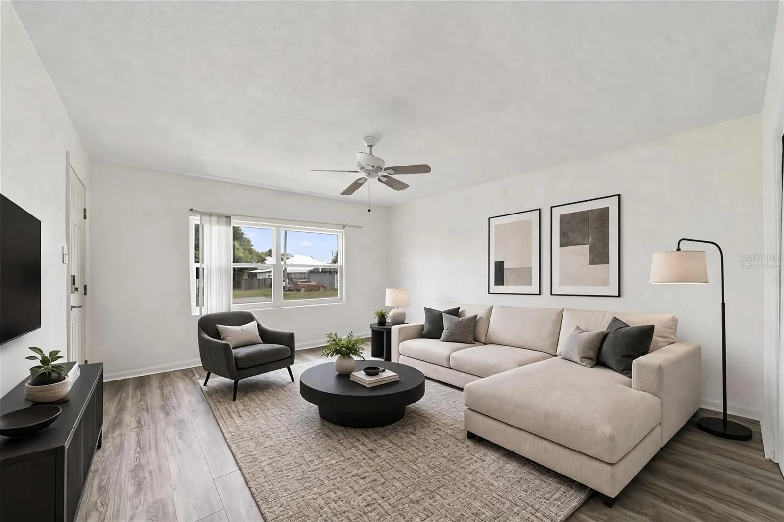 Unit 526 - Living Room. Virtually Staged.