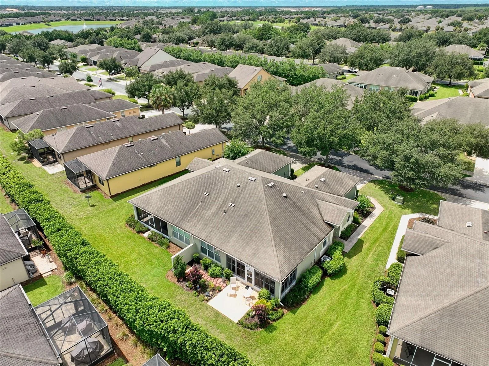 Aerial view of Villa from rear