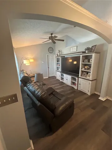 Split floorplan provides two living rooms. Living room #1 by the master bedroom.