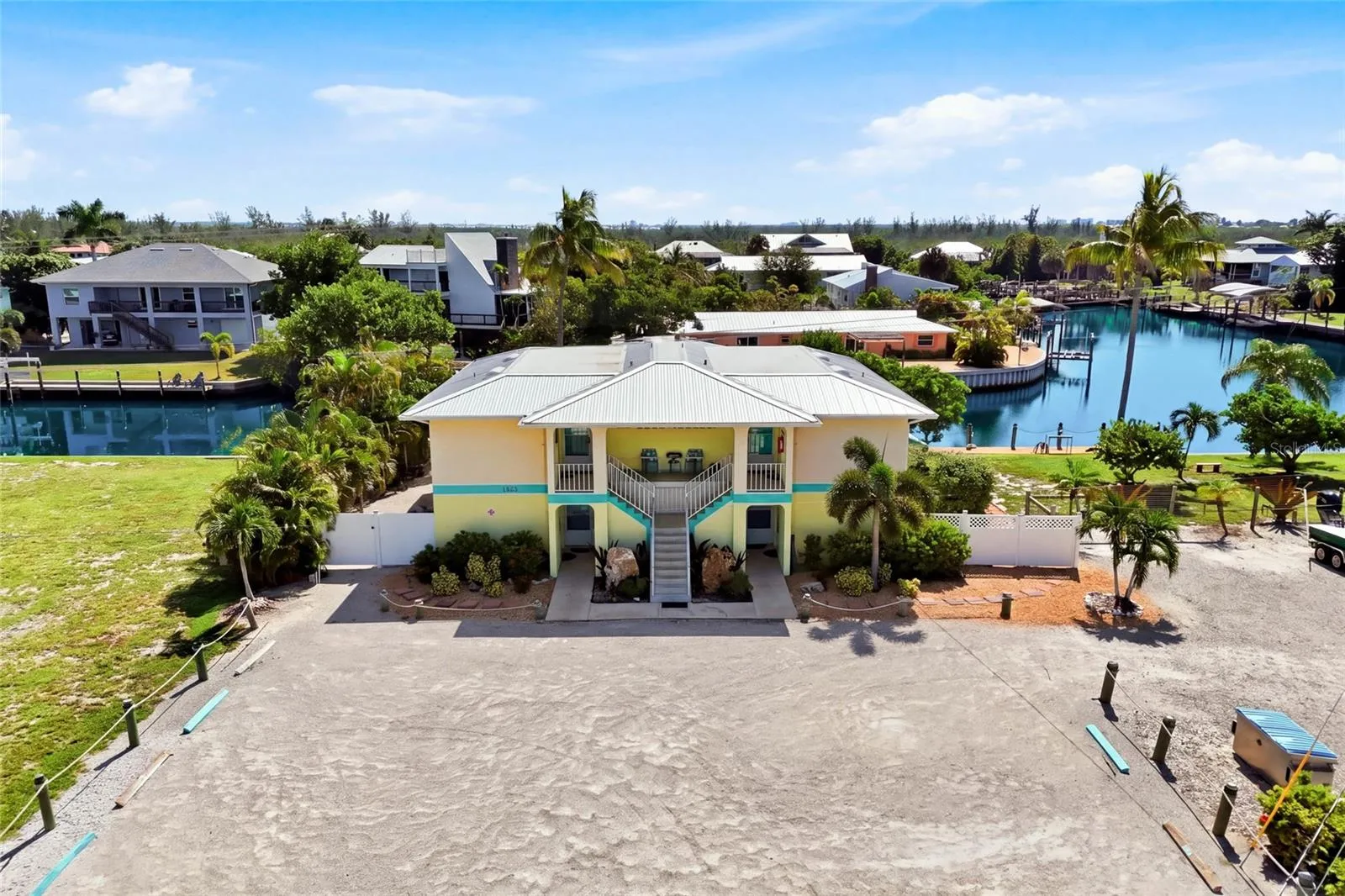 Ample on-site parking provides convenient accommodations for residents and vacation guests throughout the eight-unit property.