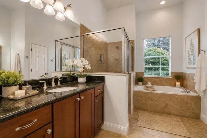 Primary Bathroom.Virtually Staged