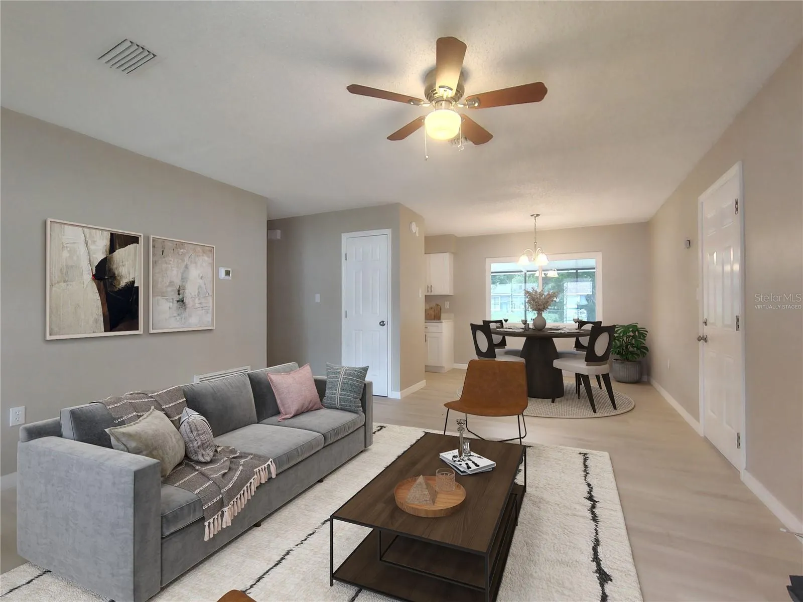 Virtually Staged - Living and Dining Room