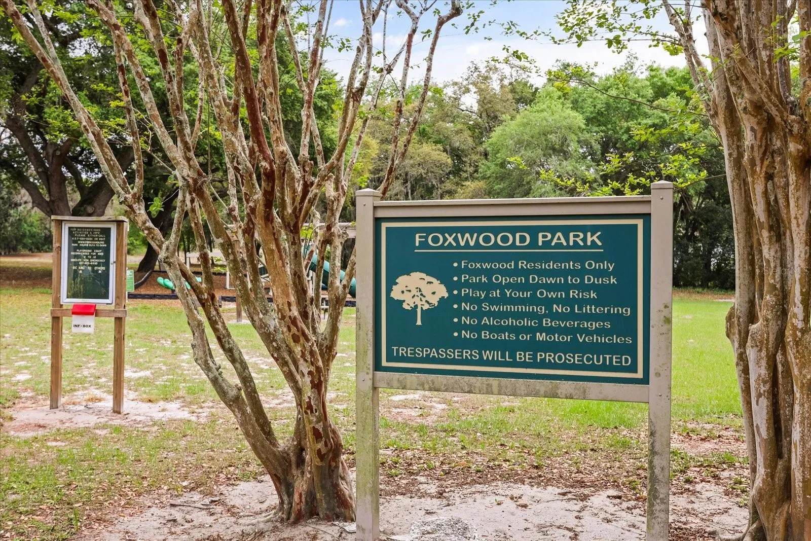 Entrance to park is across the street from the house!
