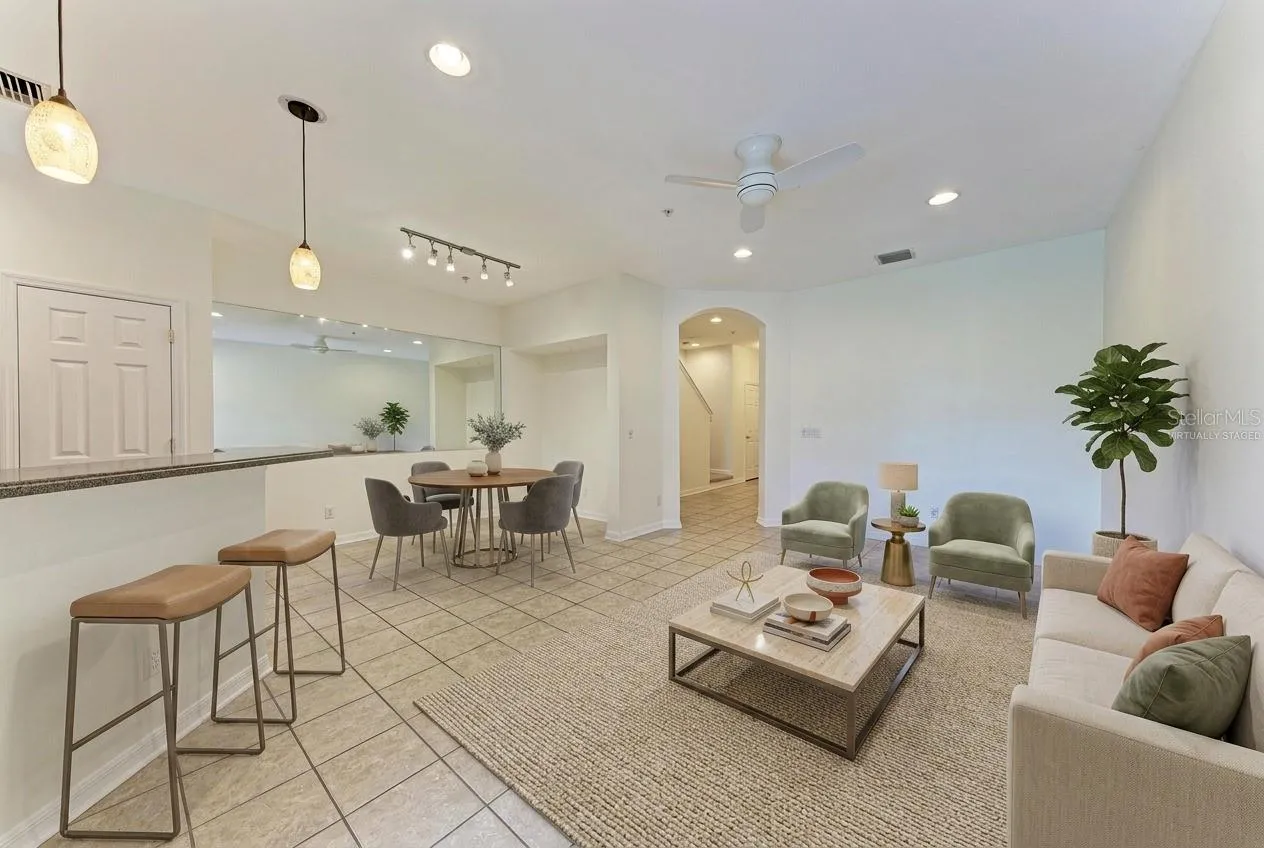 Living Room virtually staged