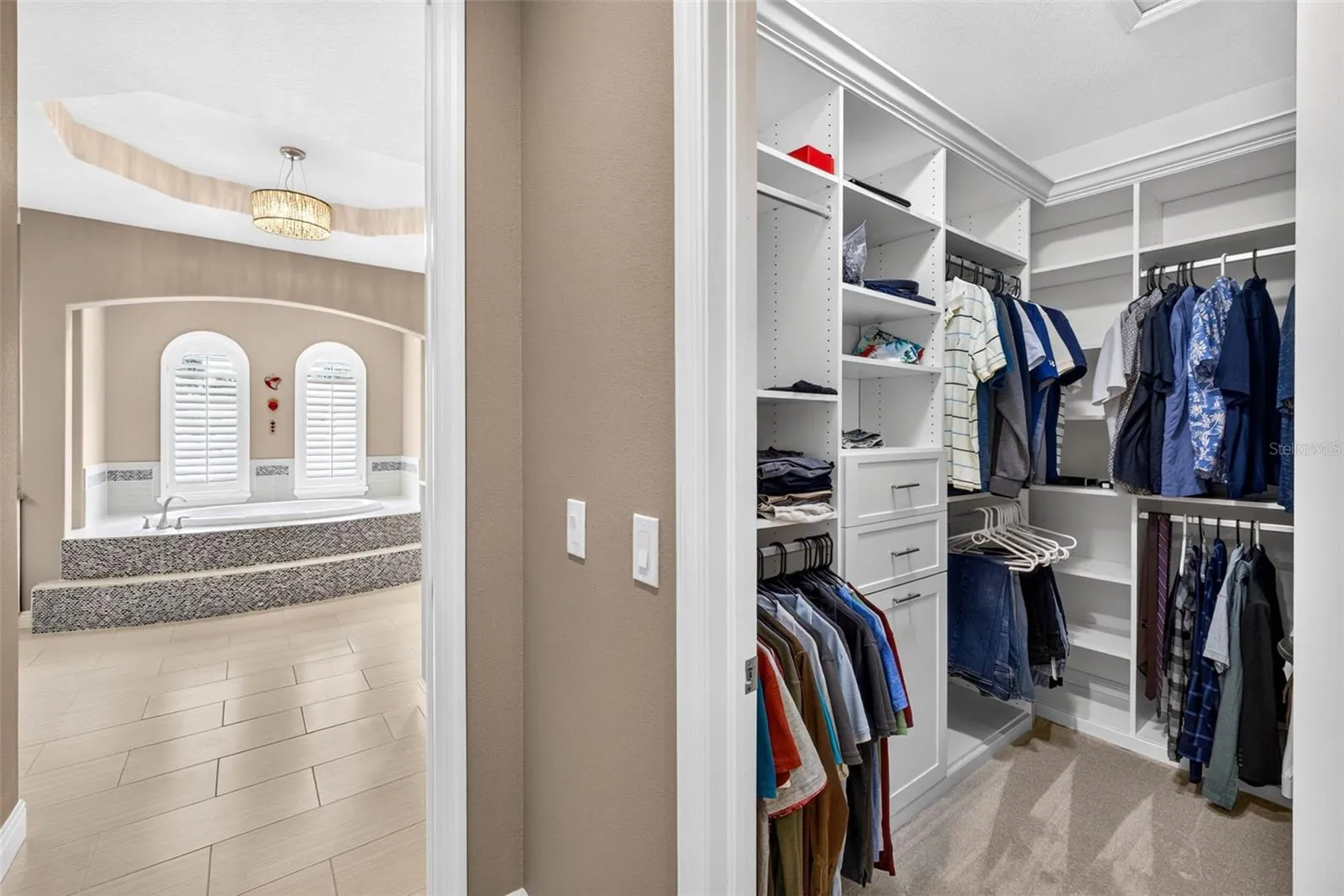His and Hers closets