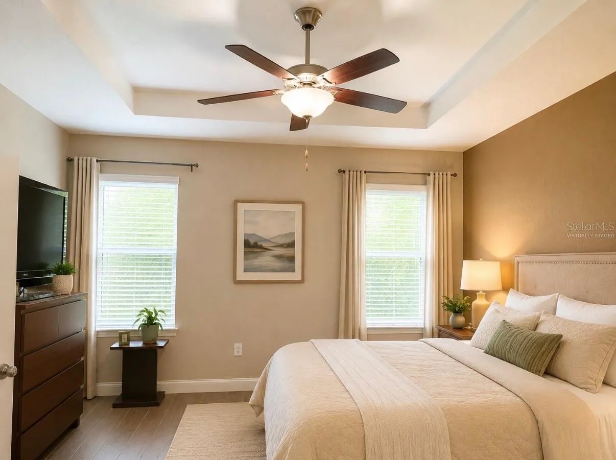 Virtually Staged Primary Bedroom