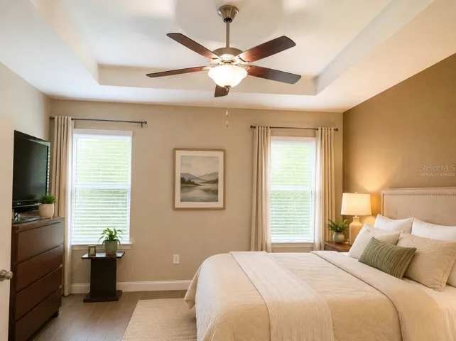 Virtually Staged Primary Bedroom