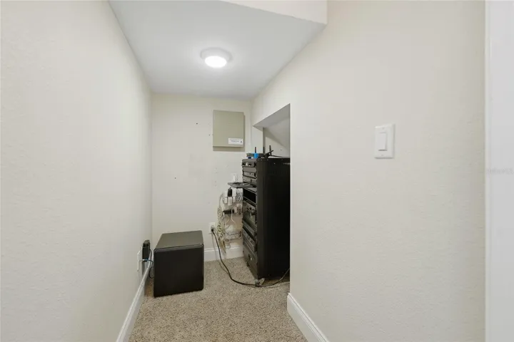 Media Center under stairs