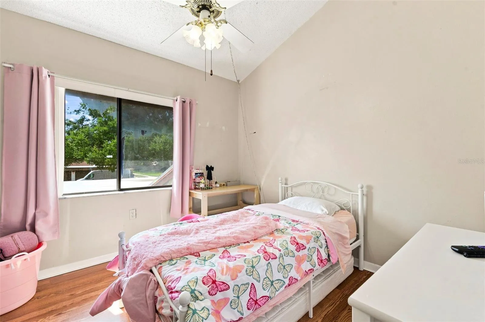 2nd Bedroom is bright and has vaulted ceilings.