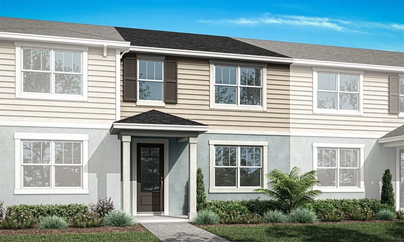 Meadowlark Landing - Aurora Floorplan - Coastal Elevation - Architect's Rendering