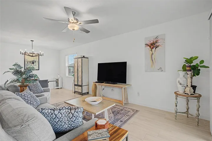Large Family Room with lots of natural light