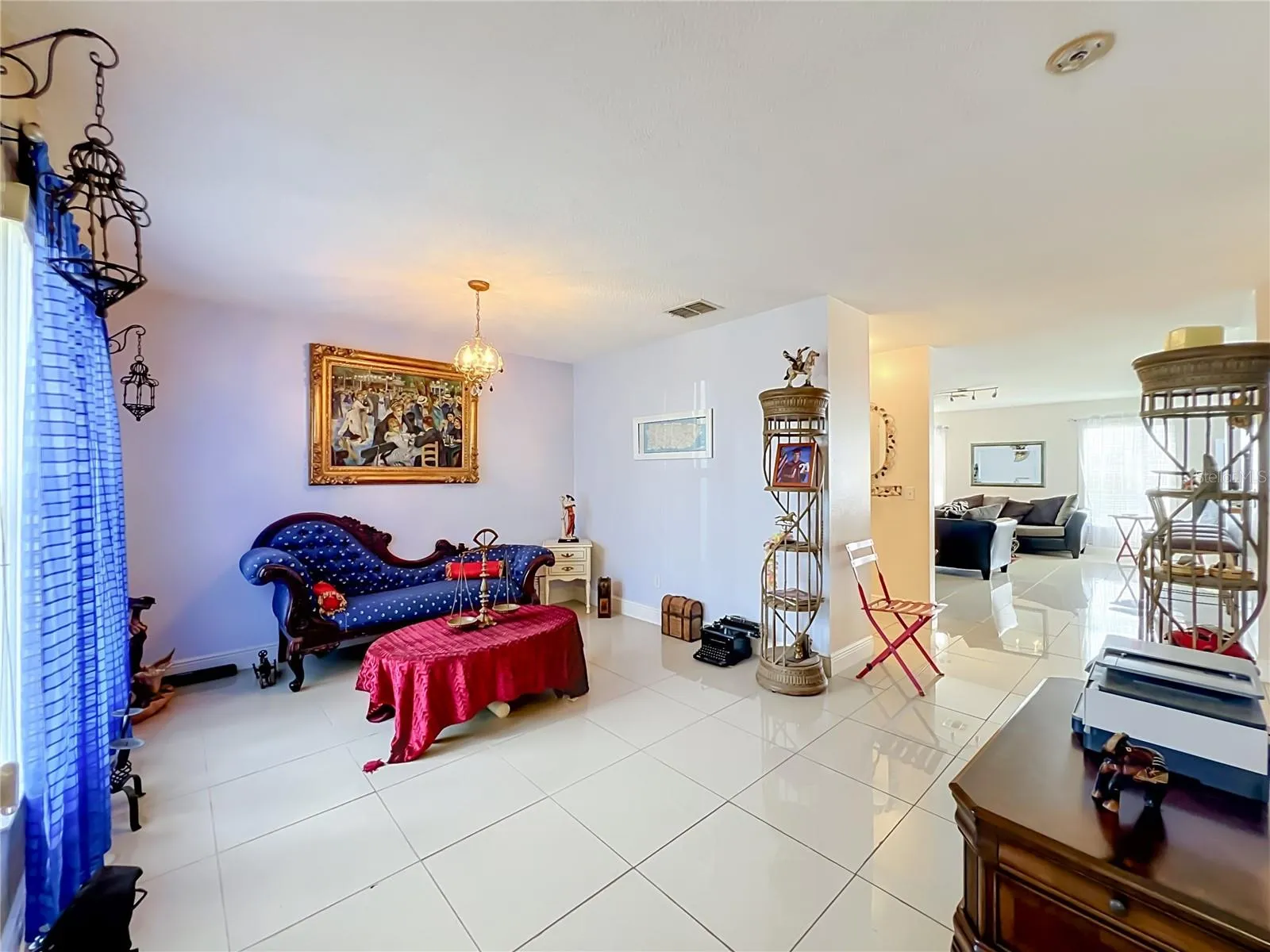 Living room is at the front of the house