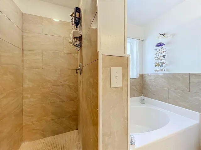 Shower and separate garden tub