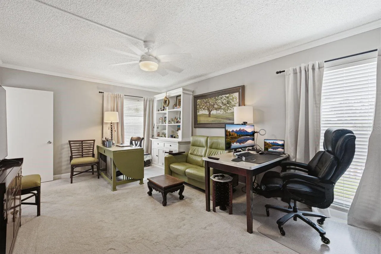 Primary bedroom is currently being used as an office