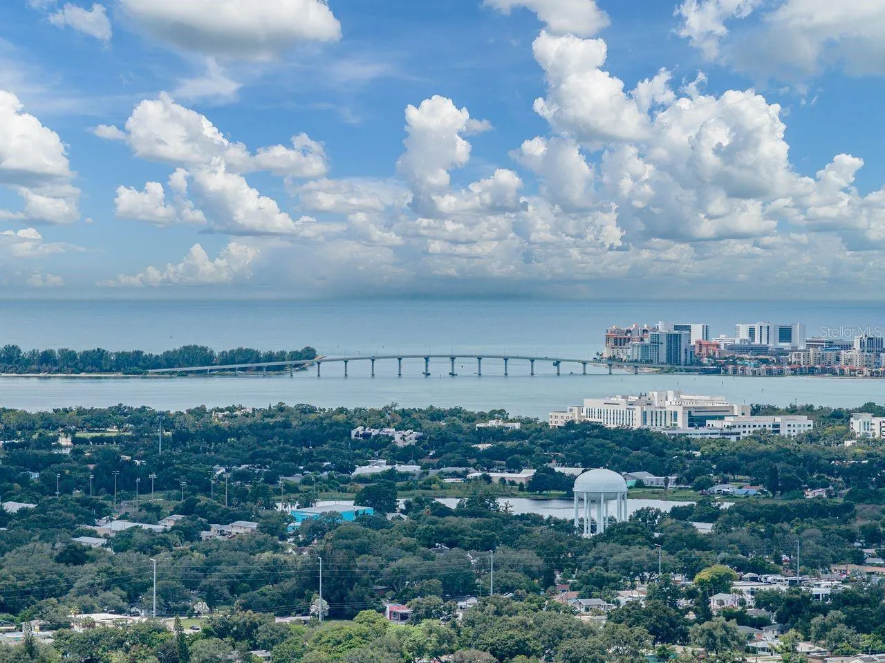 Sand key to Clearwater beach bridge