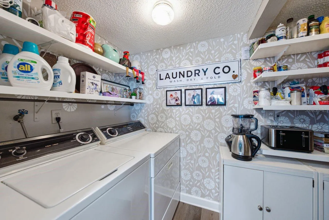 Laundry room off kitchen