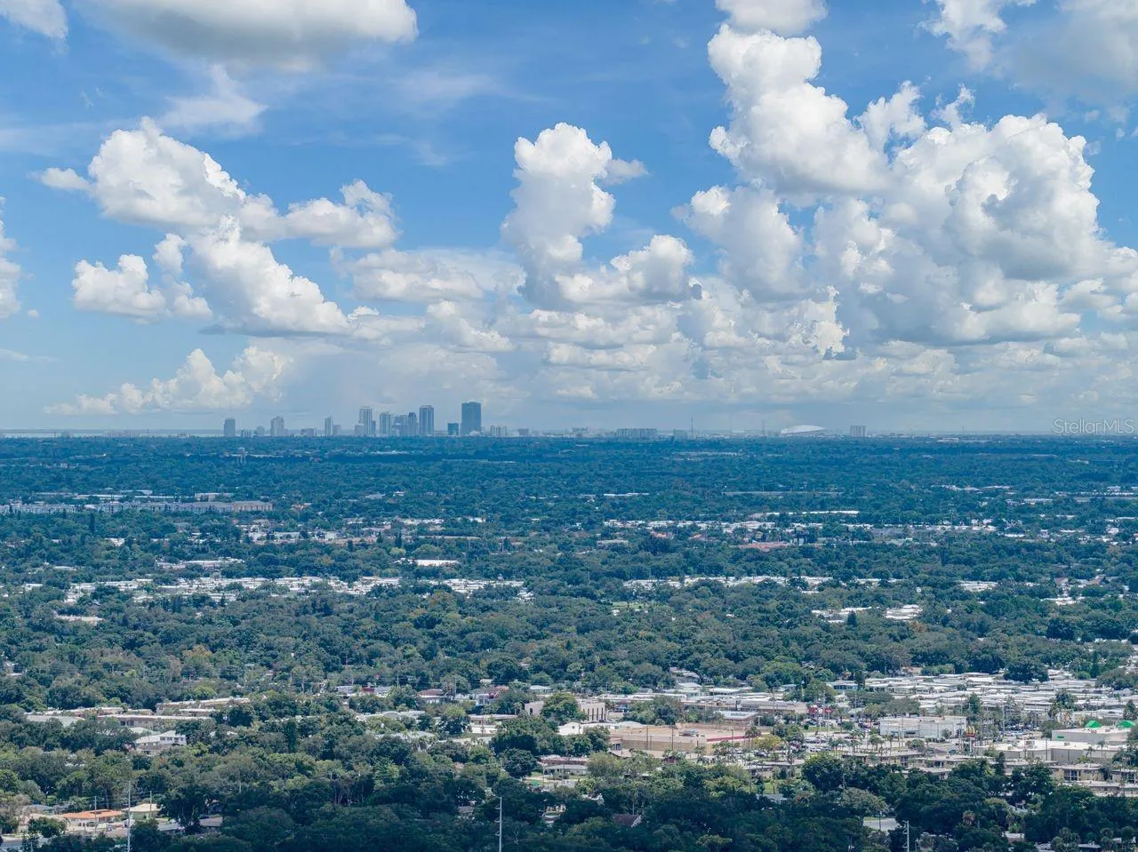 Downtown St Petersburg on the horizon