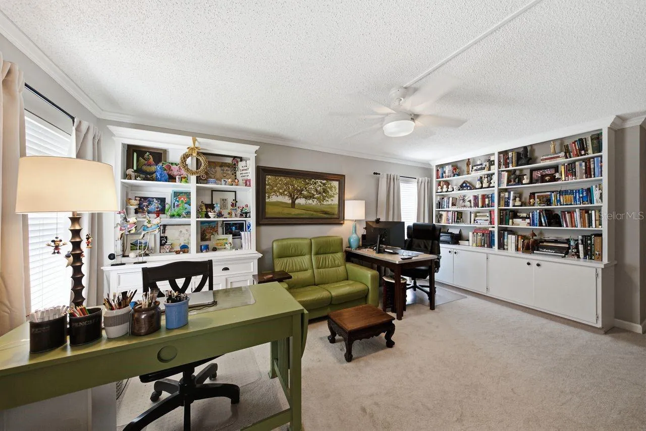 Primary bedroom and walk in closet is huge. Currently being used as an office.