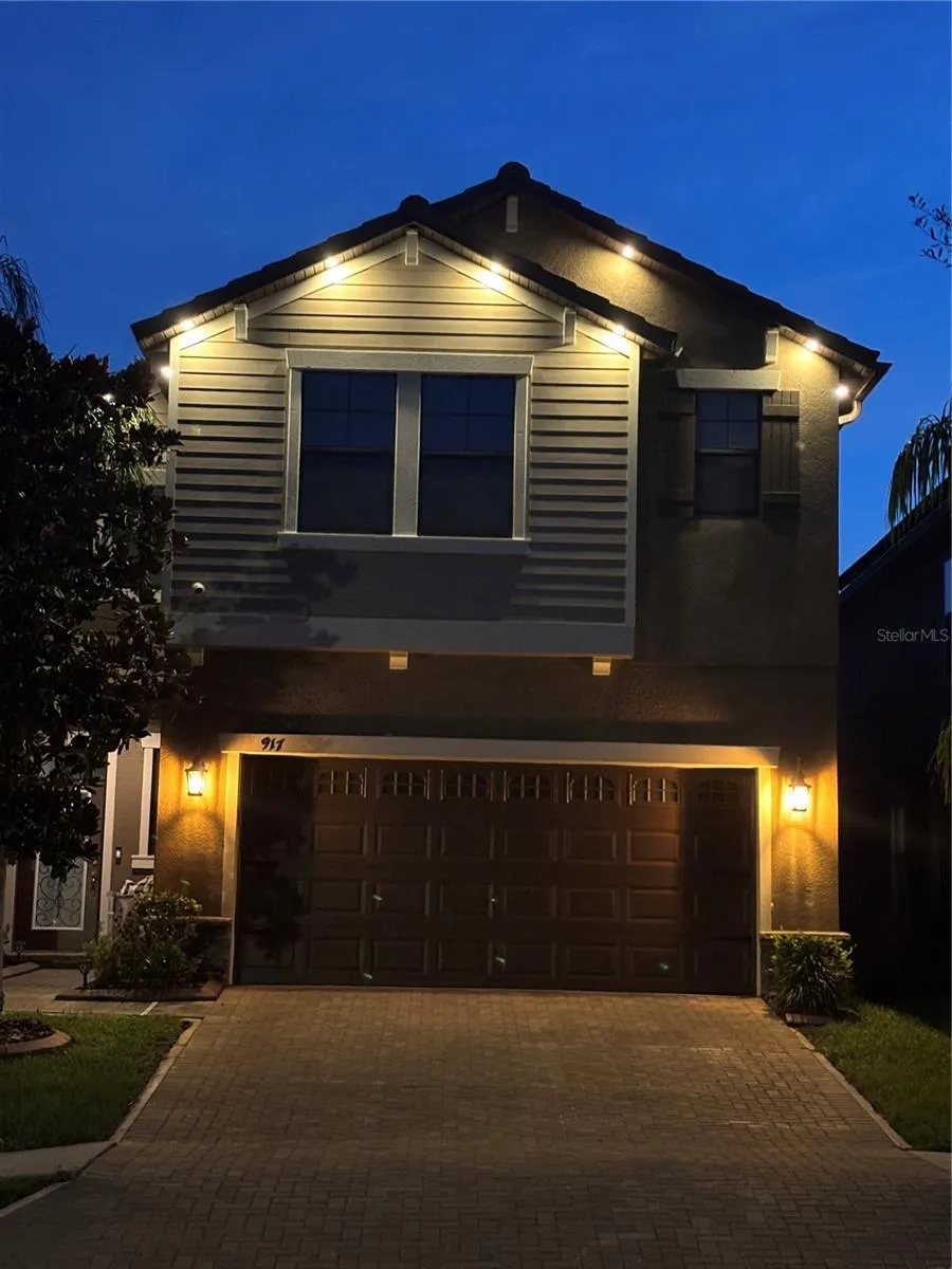 Front view at night