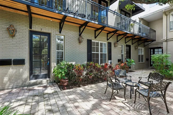 Common courtyard front door