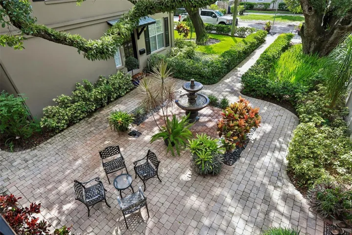 Courtyard fountain view
