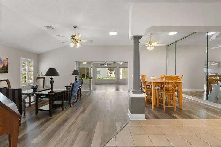 Living Room and Dining Room