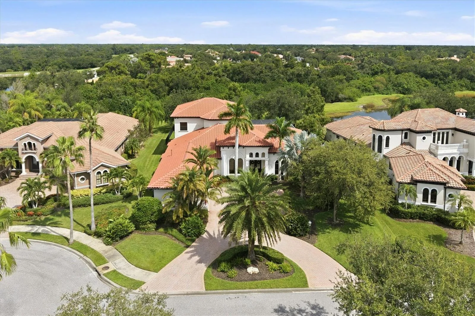 Circular Driveway and extended three car garage