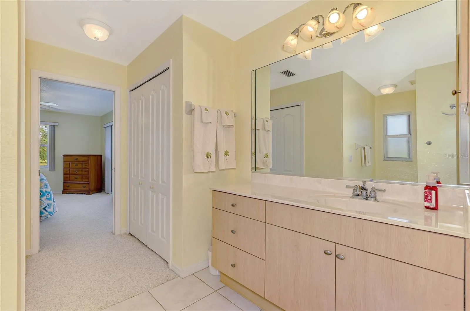 Two closets, one built in and one walk in